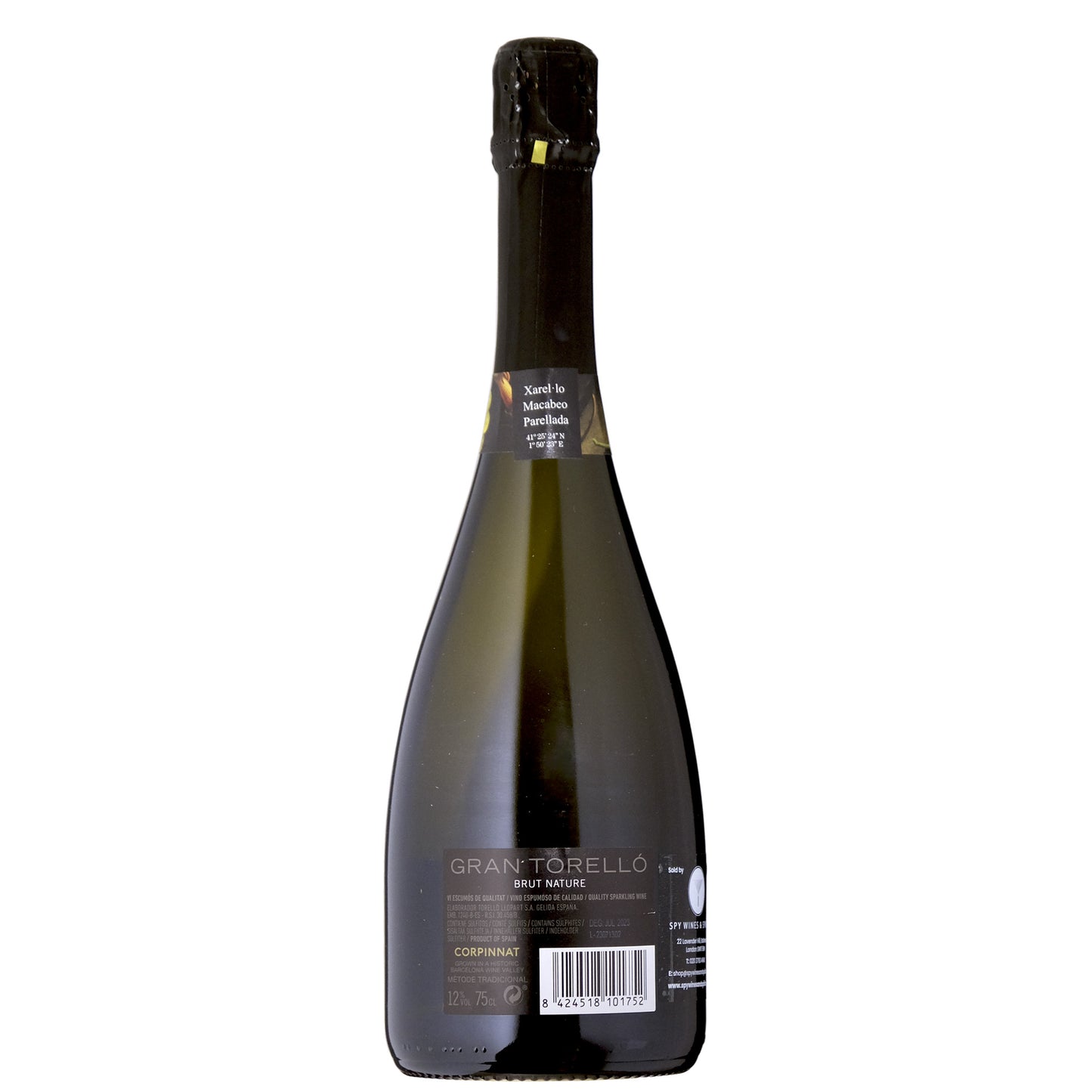 Gran Torello Brut Nature Cava Corpinnat Back Label