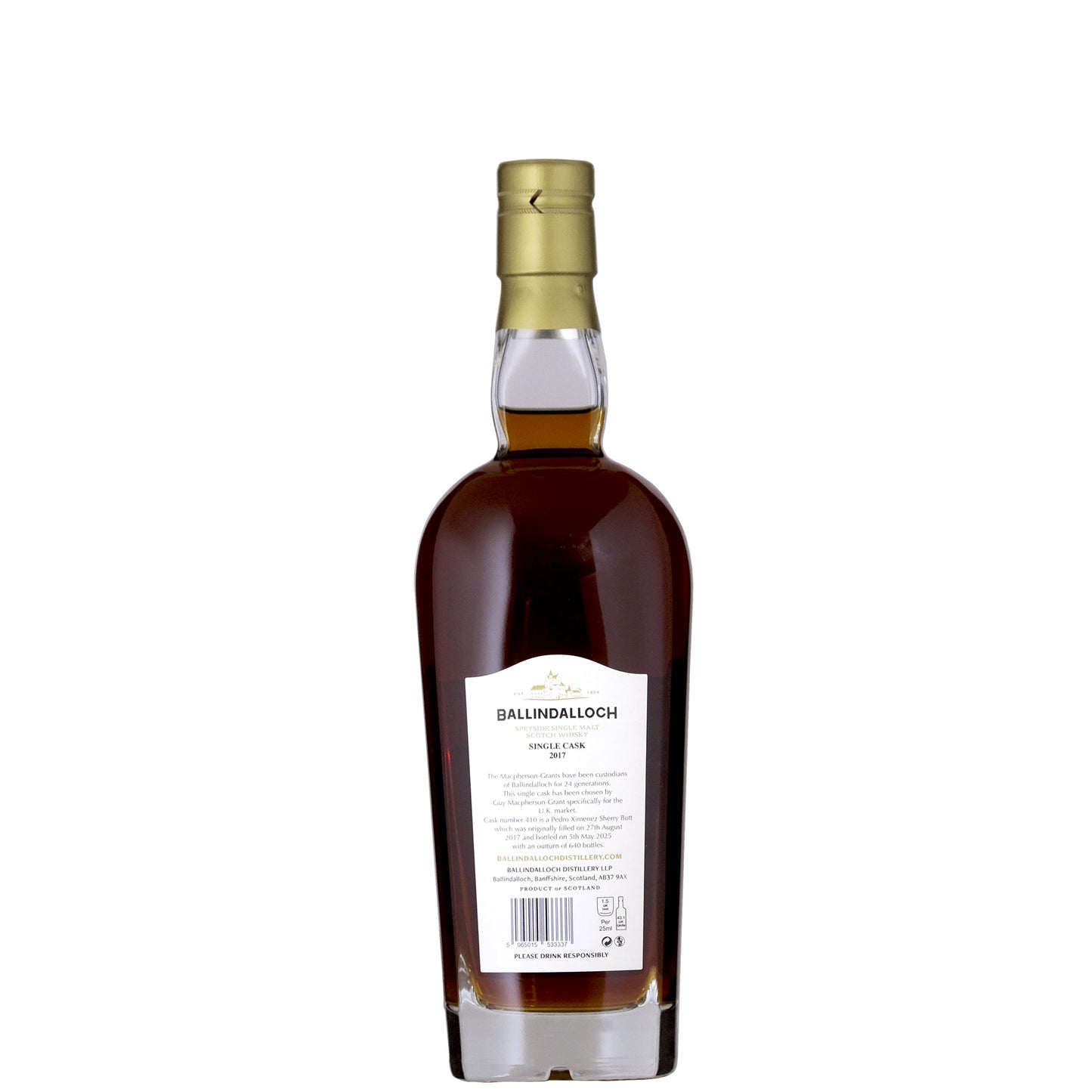 Ballindalloch Single Cask 2017 PX Sherry Cask