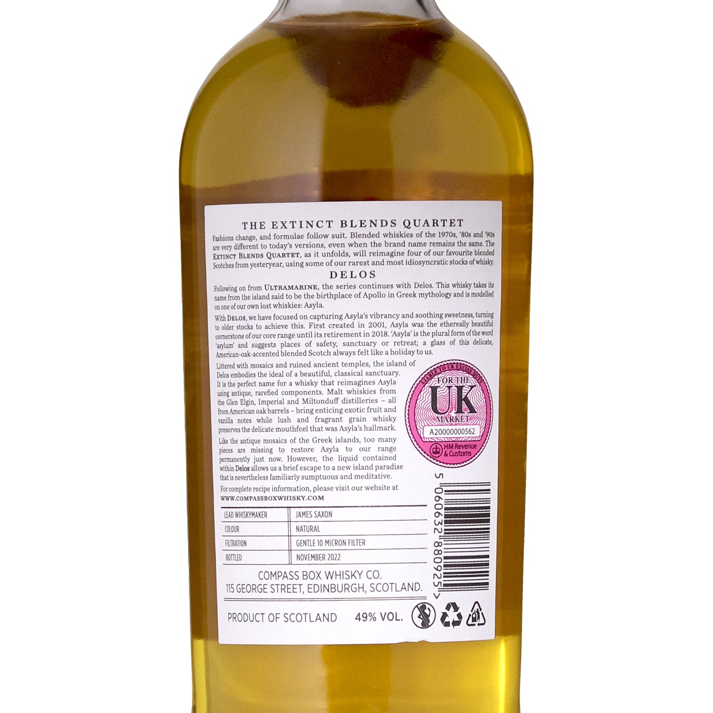 Compass Box Extinct Blends Quartet Delos