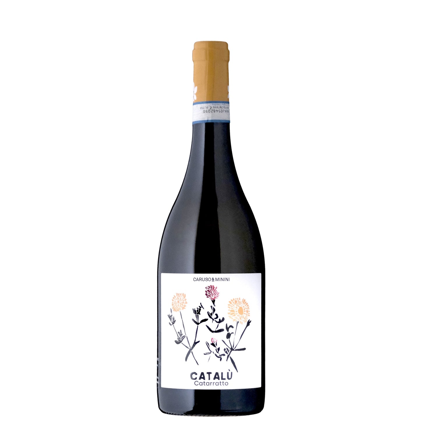 Catarratto Catalu Sicily Caruso & Minini Italian White Flowers on Label