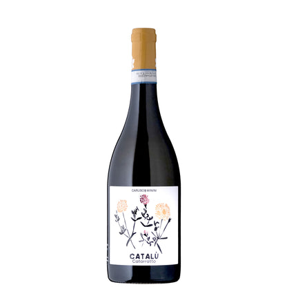 Catarratto Catalu Sicily Caruso & Minini Italian White Flowers on Label