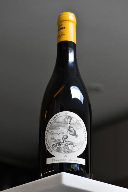 Domaine de Carlines La Vouivre Cotes du Jura Chardonnay Savagnin in kitchen