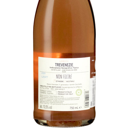 Back Label of Lemoss Col Fondo Frizzante Rosé Trevenezie Italy