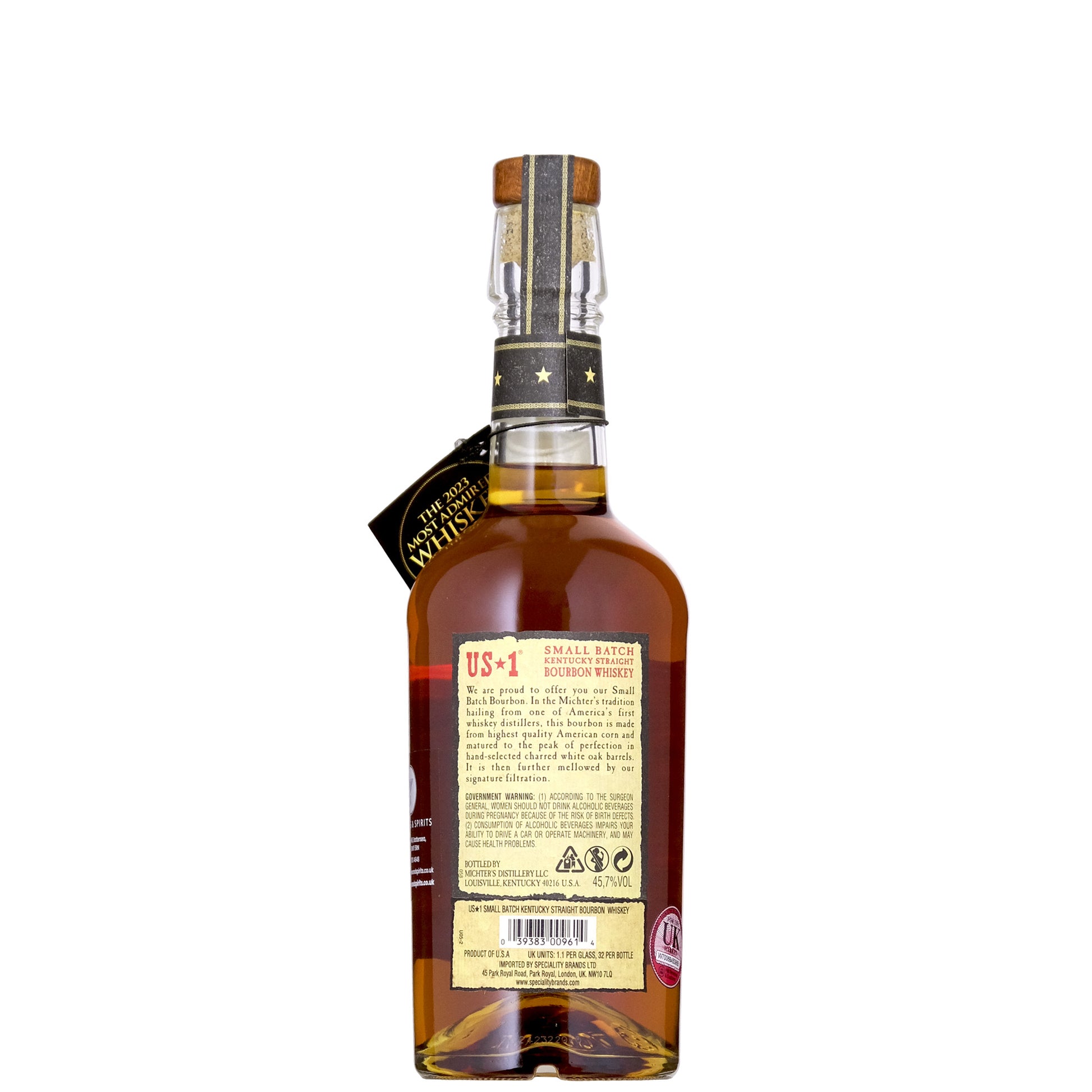 Michter's Small Batch Kentucky Straight Bourbon Back Label