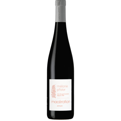 Bottle of Melanie Pfister Maceration Pinot Gris Orange Wine from Alsace, France