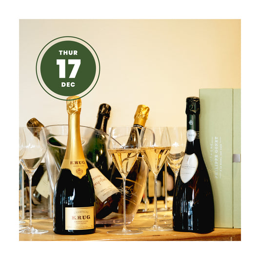 A bottle of Krug and Philippe Gonet Belemnita