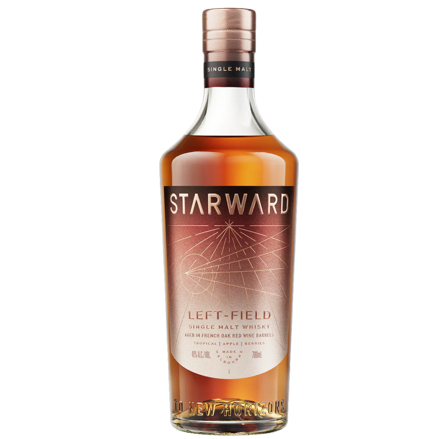 Bottle of Starward Left Field Single Malt Red Wine Casks Australian