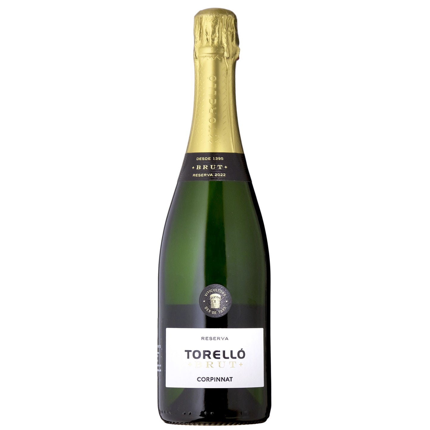 Torello Corpinnat Brut Cava on a white background