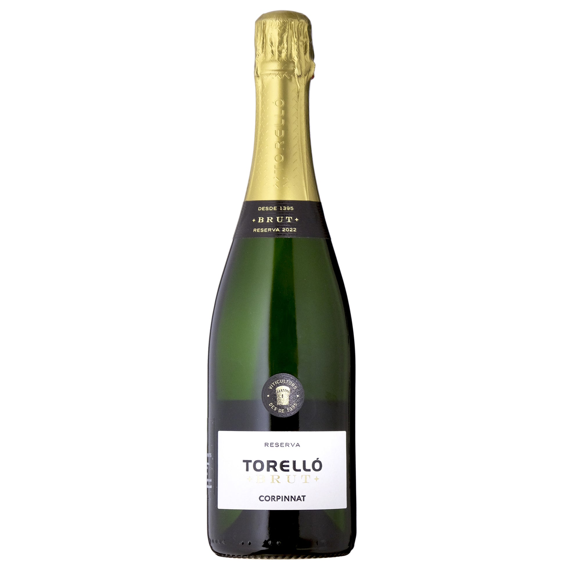 Torello Corpinnat Brut Cava on a white background