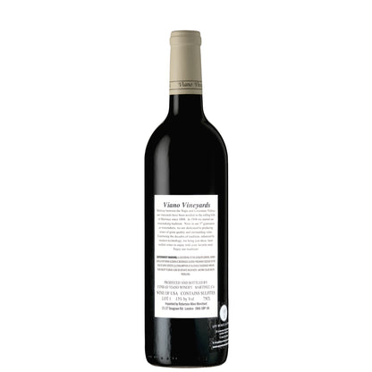 Viano Vineyards California Zinfandel Contra Costa County Back Label