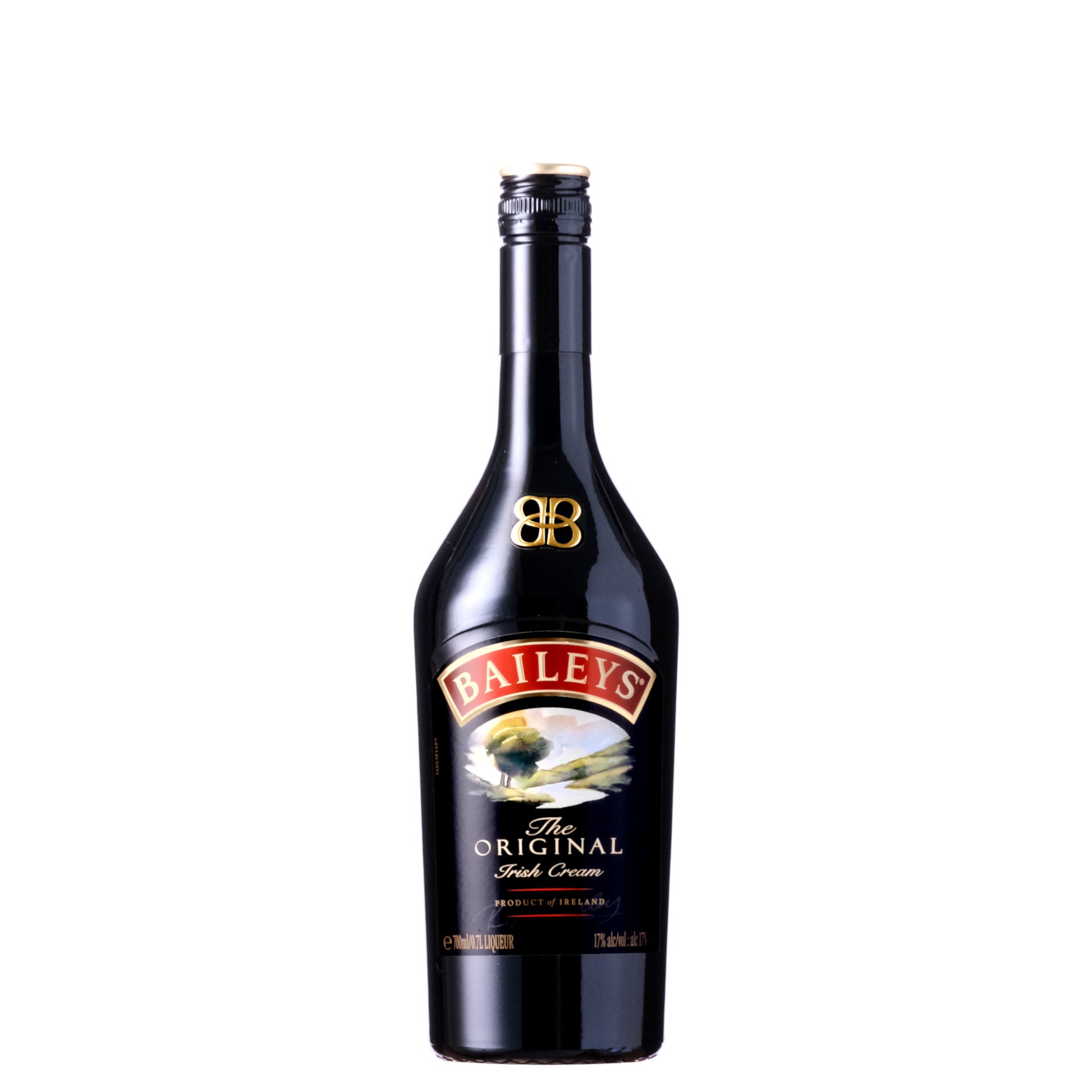 Baileys Liqueur Bottle on a White Background