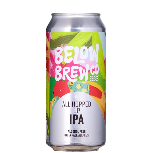 Below Brew Co. All Hopped Up I.P.A Beer Can on a White Background