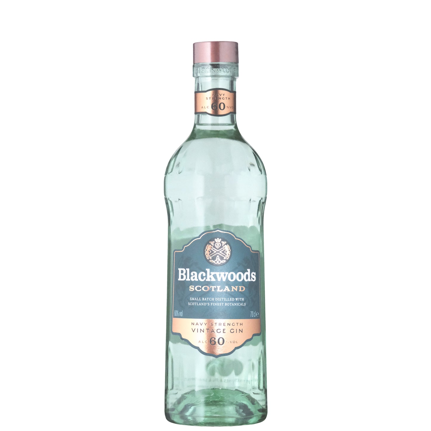 Blackwoods Navy Strength Scottish Gin Gin Bottle on a White Background
