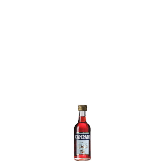 Campari Miniature Aperitivo Bottle on a White Background