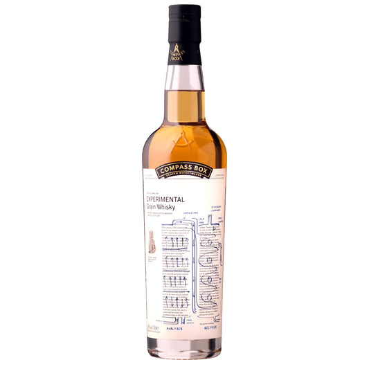Compass Box Experimental Grain Whisky Bottle on a White Background