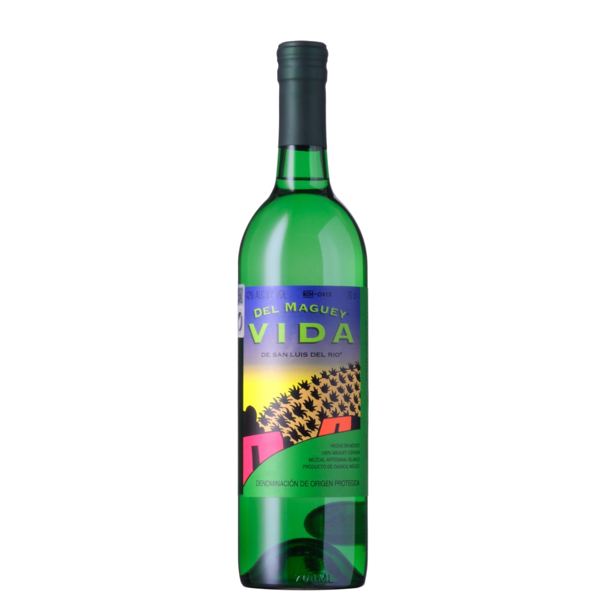 Del Maguey Vida Mezcal Mezcal Bottle on a White Background