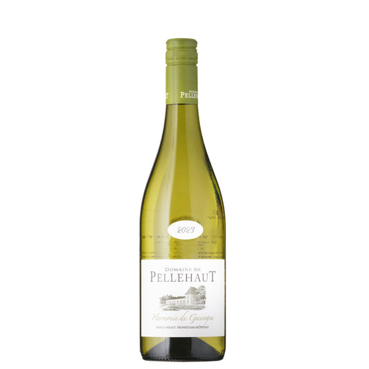 Domaine de Pellehaut Blanc Wine Bottle on a White Background