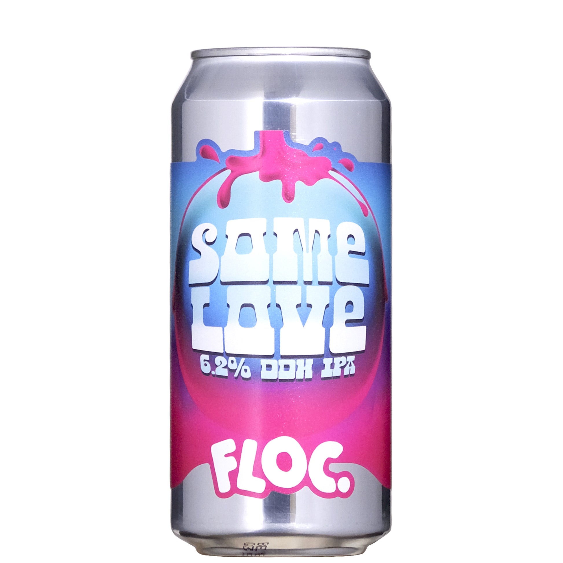 Floc Some Love 6.2% DDH IPA Beer Can on a White Background