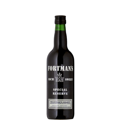 Fortmans Rich and Sweet Port Bottle on a White Background