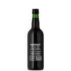Fortmans Rich and Sweet Back Label Port Bottle on a White Background