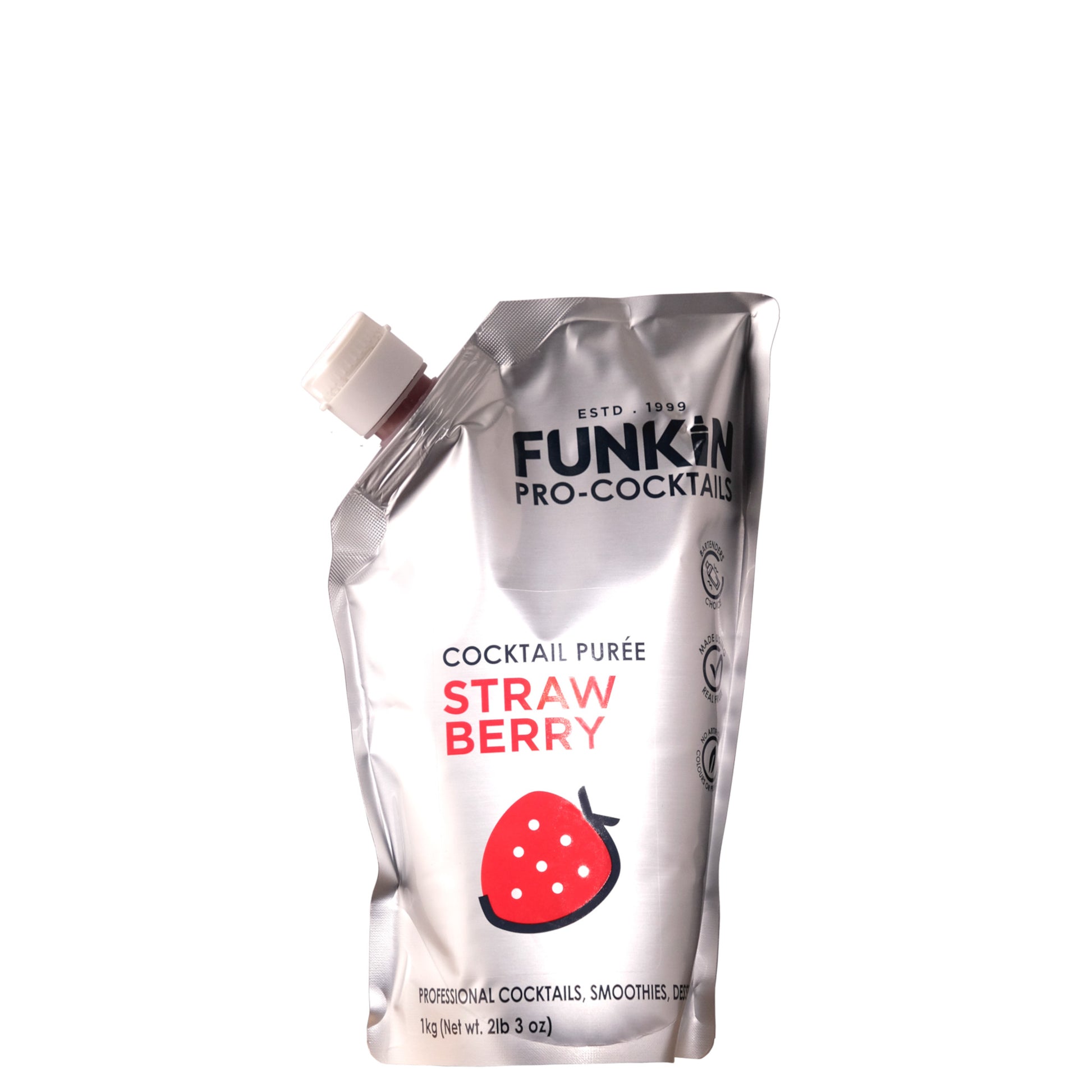 Funkin Pro Puree Strawberry Puree Pack on a White Background