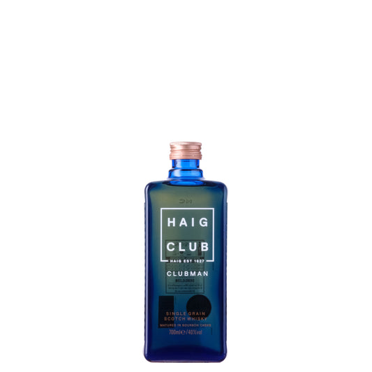 Haig Club 'Clubman' Whisky Bottle on a White Background