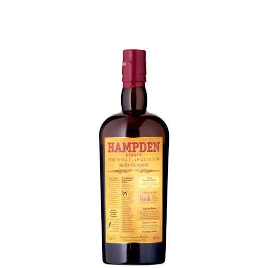 Hampden Estate HLCF Classic 60% Rum Bottle on a White Background
