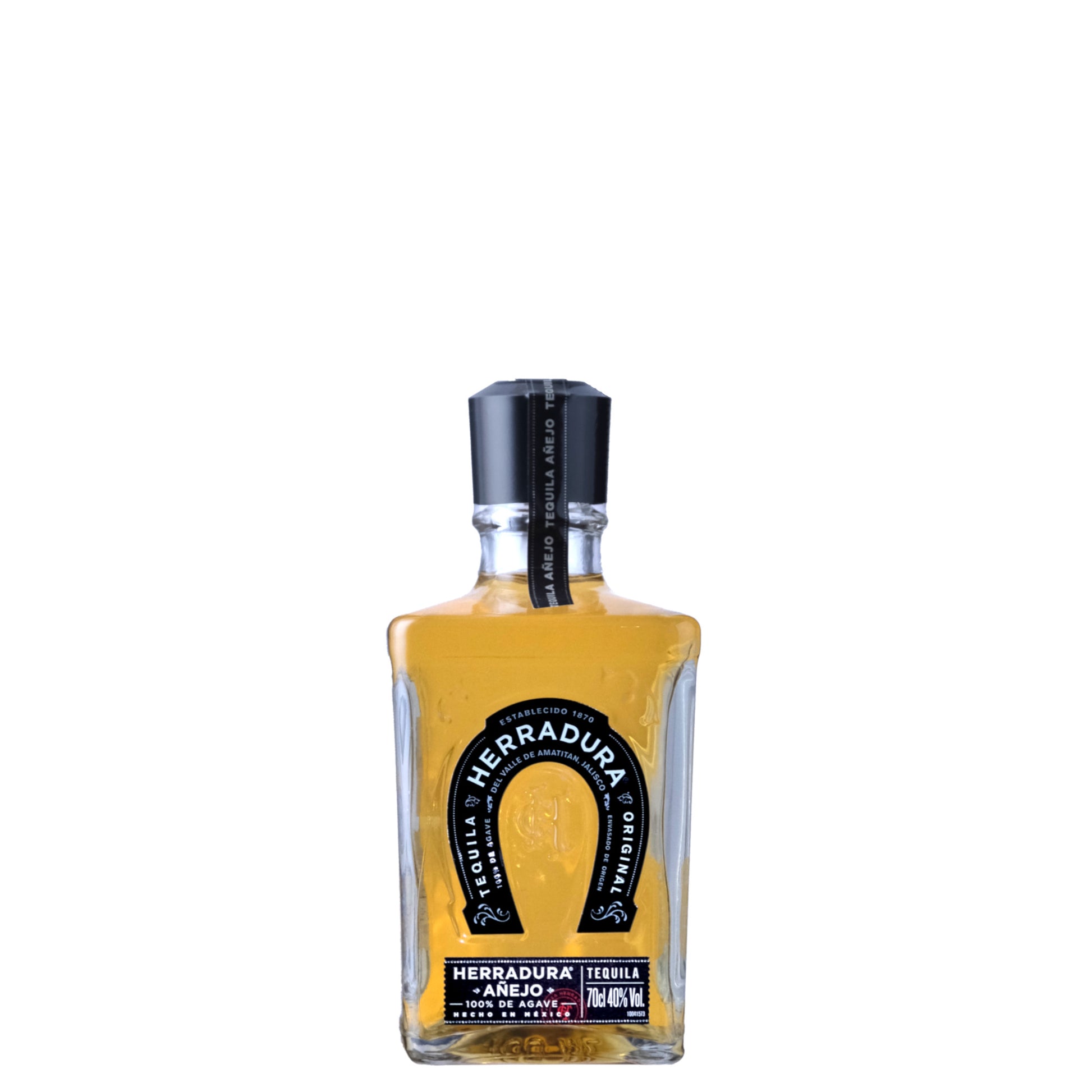 Herradura Anejo Tequila Bottle on a White Background