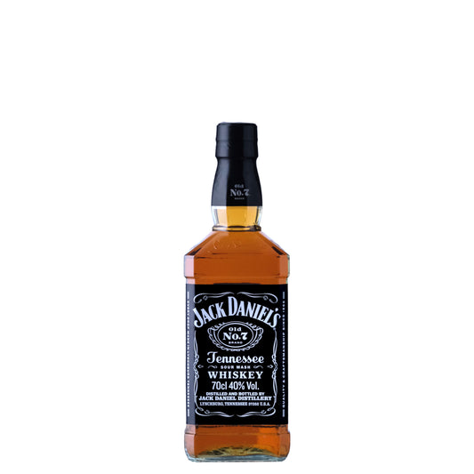Jack Daniels Old No.7 Tennessee Whiskey Bottle on a White Background