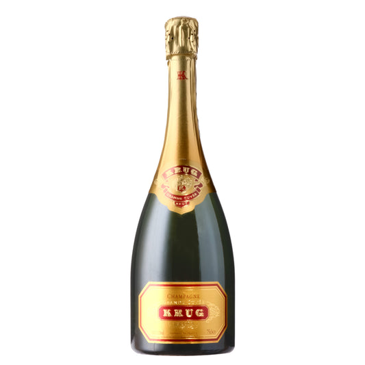 Krug Champagne Bottle on a White Background