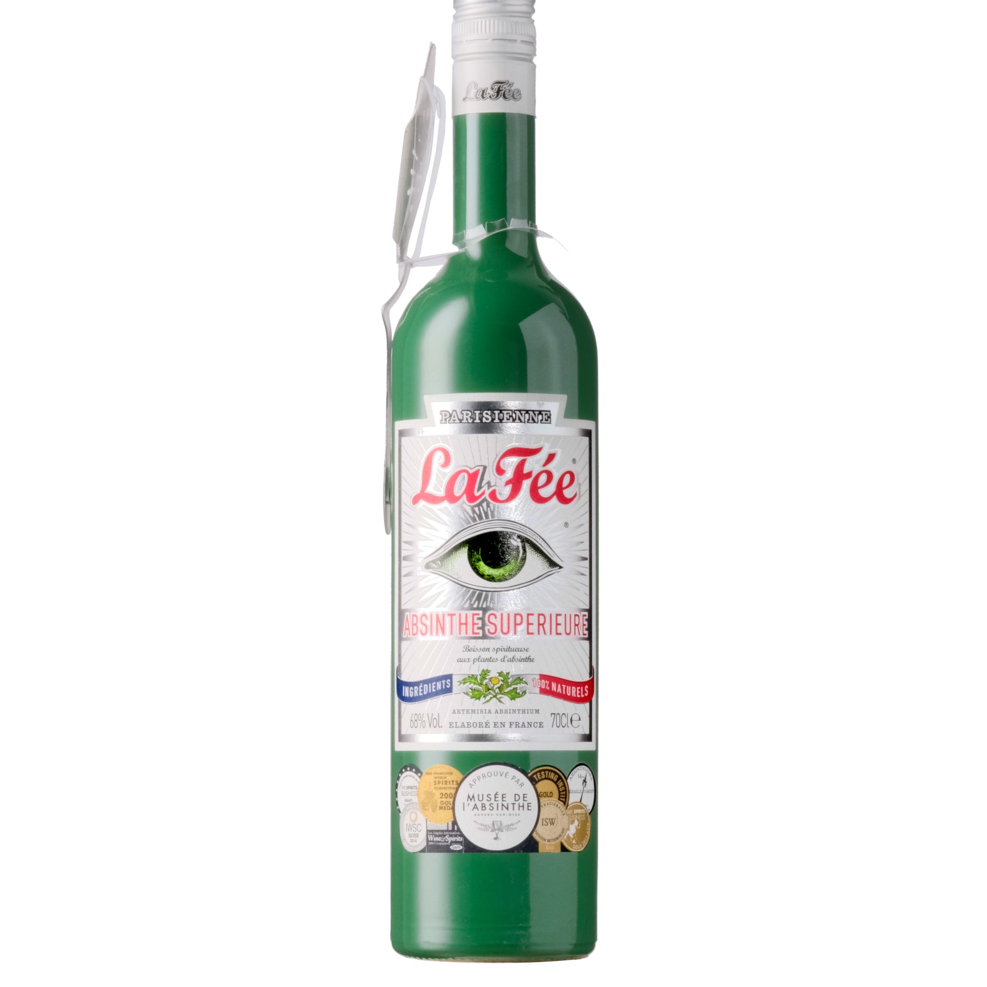 La Fee Parisienne Absinthe Bottle on a White Background
