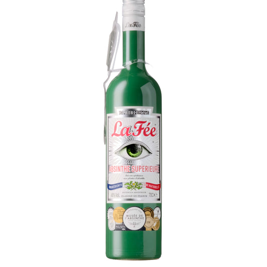 La Fee Parisienne Absinthe Bottle on a White Background