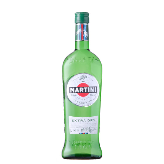 Martini Extra Dry Aperitivo Bottle on a White Background
