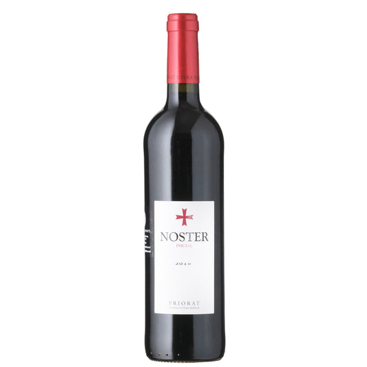 Noster 'Inicial' Priorat Wine Bottle on a White Background