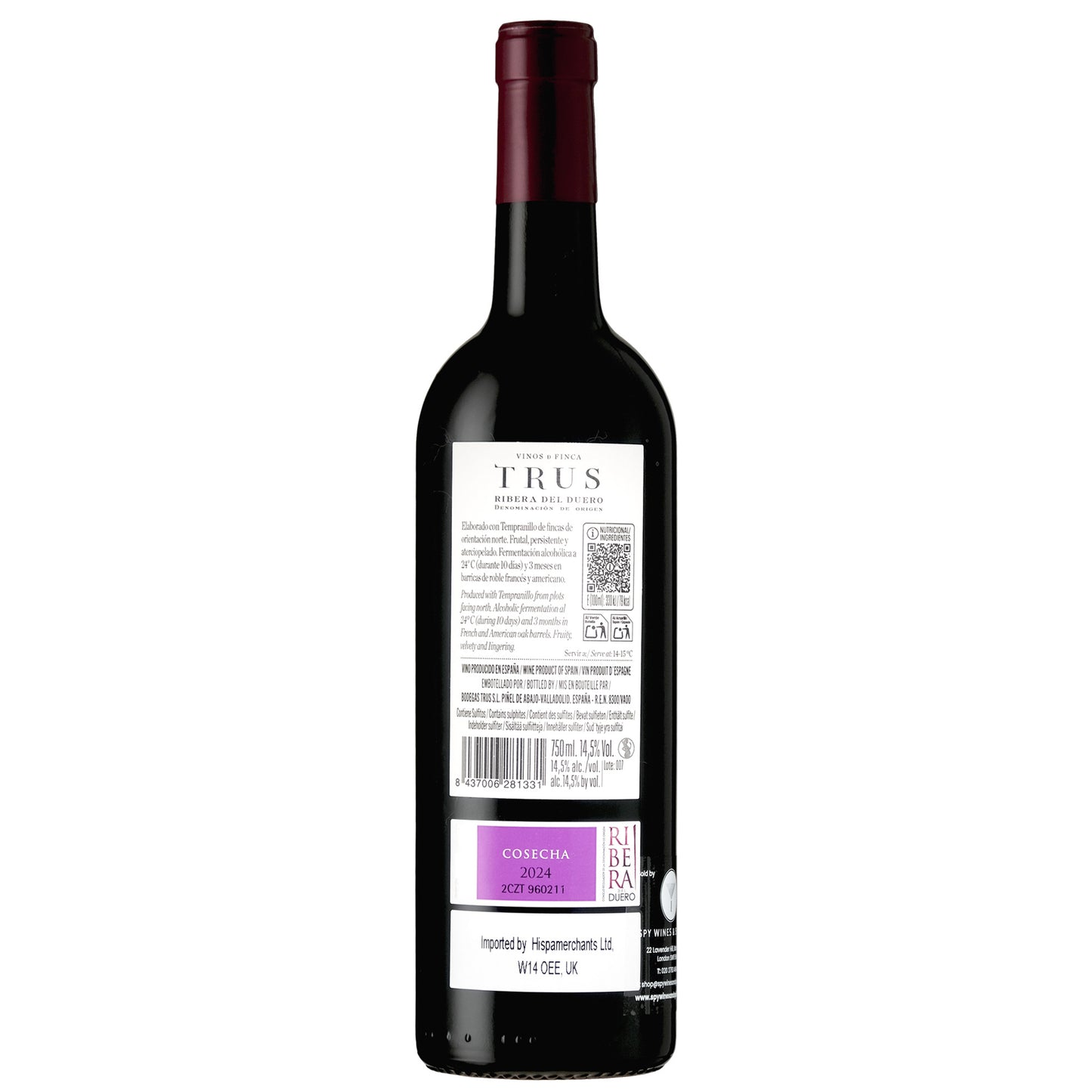 Palacios Vinos De Finca 'Trus' Ribera del Duero